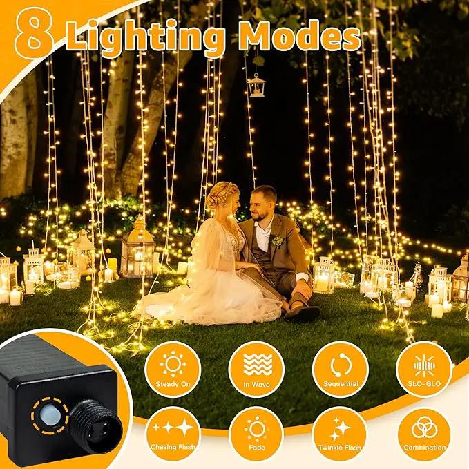 Ollny 120LED 40FT String Lights, Waterproof Connectable Fairy Lights with Timer 8 Modes, Warm White Plug in Christmas Light for Indoor Outdoor Patio Party Bedroom Classroom Decor by GreenHaven Gardens