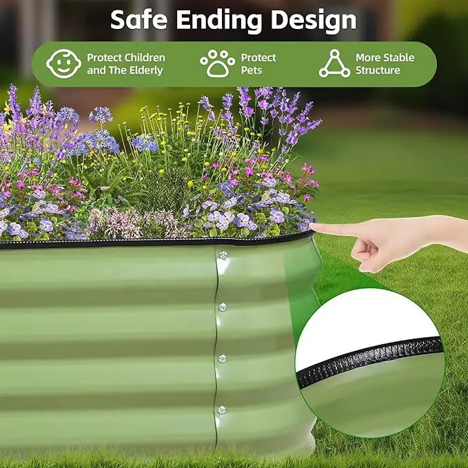 GoCampDriect 6IN1 Raised Garden Bed - 8x3x1ft Galvanized Raised Garden Boxes Outdoor Corrosion Resistant | Variable Shape 9x2x1ft Metal Raised Garden Beds for Planting Vegetable, Fruits,Flower by GreenHaven Gardens