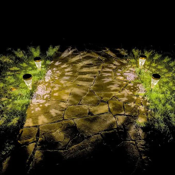 4-Pack Butterfly Outdoor Decor Solar Pathway Lights, Metal Landscape Lighting for Outside Use: Patio, Yard, Lawn, Backyard, Walkway, Driveway – Gifts for Women, Mother, Grandmother by GreenHaven Gardens