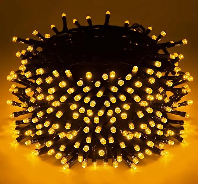 Outdoor String Lights, 1000 LED 328Ft Christmas Light with Remote, 8 Lighting Modes, Powered Plug for Wedding Party Garden Tree Yard Indoor Decorations by GreenHaven Gardens