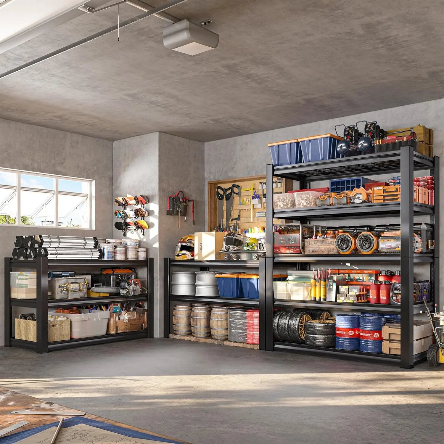 REIBII 3010LBS Storage Shelves 72" H Garage Shelving Heavy Duty Metal Shelving 5 Tier Adjustable Metal Shelves for Storage for Kitchen Pantry Warehouse Basement 72" H x 35.5" W x 16" D, 3 Pack by GreenHaven Gardens