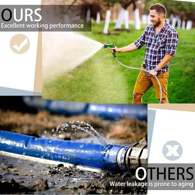 Frienda Heavy Duty Steel Wire Flexible Tubing with Fasteners PVC High Pressure Drain Hose Tube Pond Tubing Clear Wire Reinforced for Pond Bilge Pump Vacuum Suction Hose(10 Ft, 1.5 Inch Id) by GreenHaven Gardens