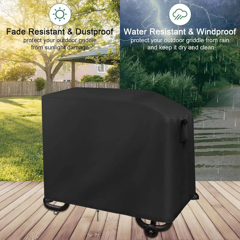 Flat Top Grill Cover Waterproof for Cuisinart Flat Top 2 Burner Griddle CGG-0028, 42 inch Weatherproof Cover for Outdoor Griddle, Waterproof Propane griddles Covers for Gas Grill by GreenHaven Gardens