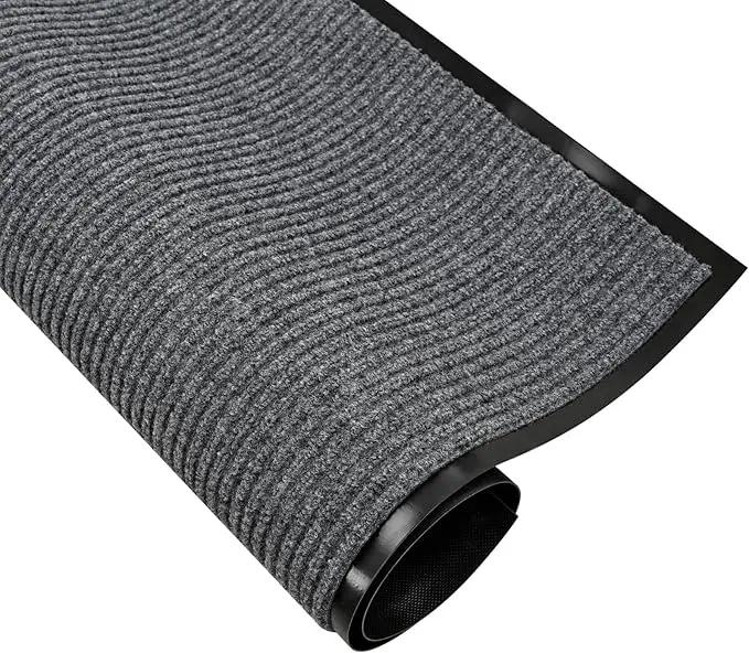 fani Heavy Duty Large Outdoor Indoor Entrance Doormat Waterproof Low Profile Entrance Rug Front Door Mat Patio Anti-Skid Rubber Back, 31x47 inch (Light Grey) by GreenHaven Gardens