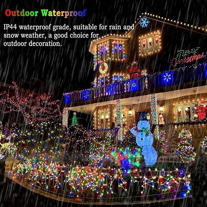 KNONEW Outdoor Christmas Lights 300 LED 99ft String Lights 8 Modes & Time Memory Fairy Light Plug in Waterproof LED String Lights for Xmas Yard Tree Wedding(Multicolor) by GreenHaven Gardens