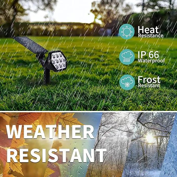 Nekteck Solar Lights Outdoor,10 LED Landscape Spotlights Powered Wall Lights 2-in-1 Wireless Adjustable Security Decoration Lighting for Yard Garden Walkway Porch Pool Driveway (2 Pack, Warm White) by GreenHaven Gardens