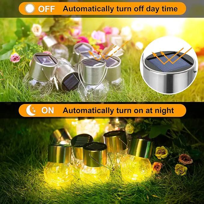 MAXvolador 12-Pack Hanging Solar Lights, Decorative Cracked Glass Ball Light, Solar Powered Waterproof Globe Lighting for Garden, Tree(Warm White) by GreenHaven Gardens