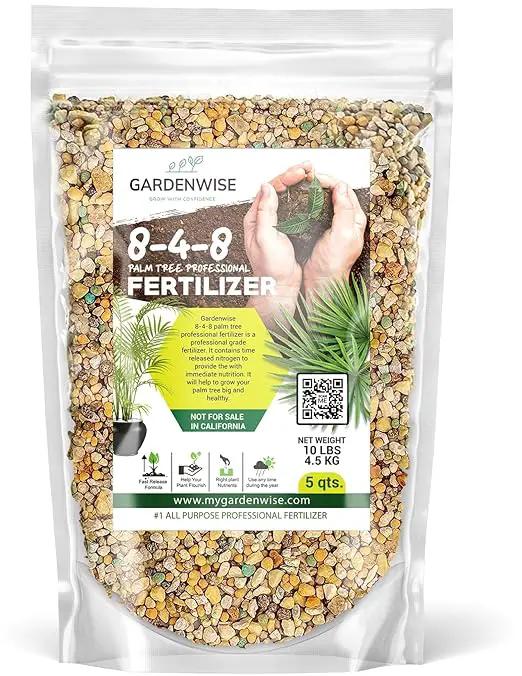 8-4-8 Professional Palm Tree Fertilizer Plant Food; for Indoor Potted Plants and Outdoor Landscape Palm Trees; Quick-Release Nitrogen Fertilizer and Continuous Feeding (5 QUARTS) by GreenHaven Gardens