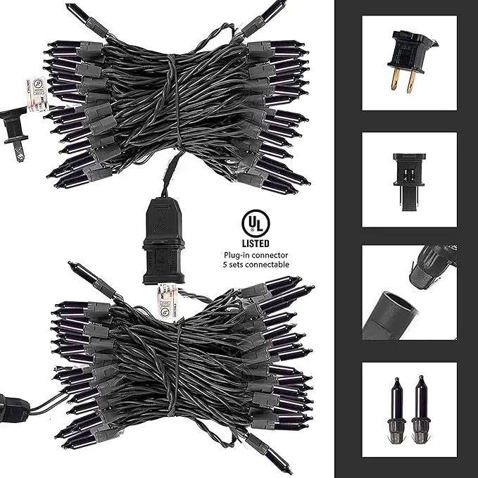TW SHINE Purple Halloween Lights, 2 Pack 20FT 100 Count Incandescent Halloween Mini String Lights, Waterproof Halloween Decorations for Outdoor Indoor Patio Home Party Garden Yard Decor by GreenHaven Gardens