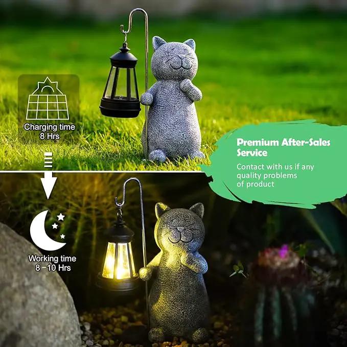 Solar Garden Decor Statues Figurine: Garden Art for Patio Balcony Yard Lawn - Unique Christmas Birthdays Gifts for Mom Grandma Women Wife Sister by GreenHaven Gardens