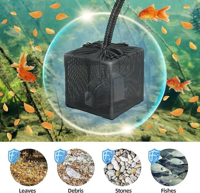 Fineday Pond Filter, Anti-Clogging Cube Outdoor Mesh Water Pump Barrier Bag Box Basket (10" x 2 Pack) by GreenHaven Gardens