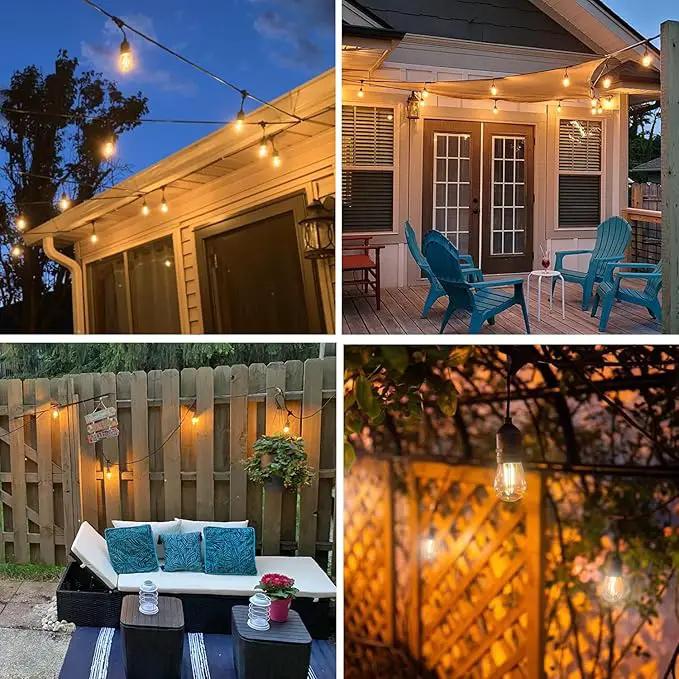 S14 Replacement LED Light Bulbs, Shatterproof & Waterproof 2W S14 LED Bulbs, Outdoor String Lights , E26 Base Patio Edison LED Light Bulbs, Warm White 2200K Plastic 150ML Non-Dimmable 25 Pack by GreenHaven Gardens