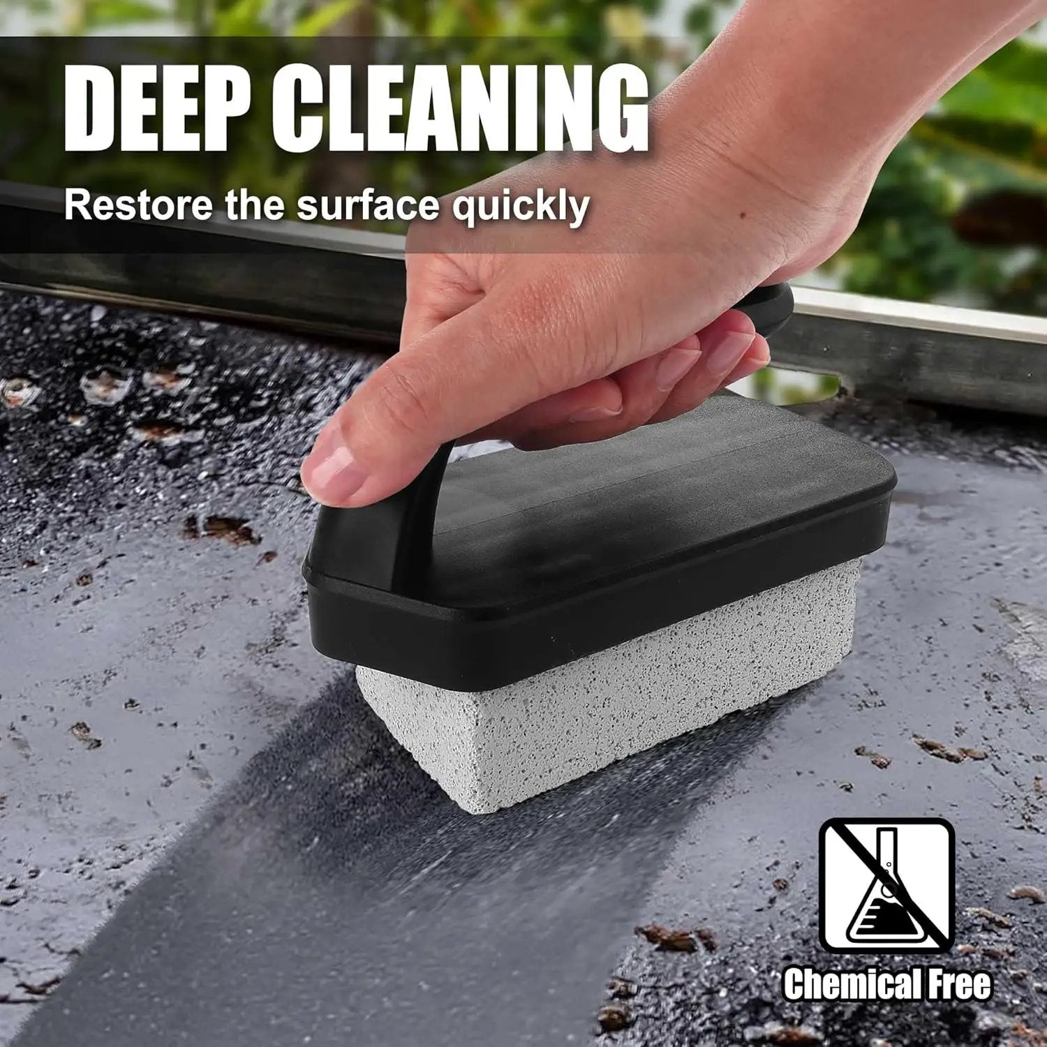 GRILLART Griddle Cleaning Kit for Blackstone, Flat Top Grill Cleaning Kit with Grill Stone, Griddle Scraper, Scouring Pad and Handles, Multifunctional Griddle Accessories for Rusty Grills, Orange by GreenHaven Gardens