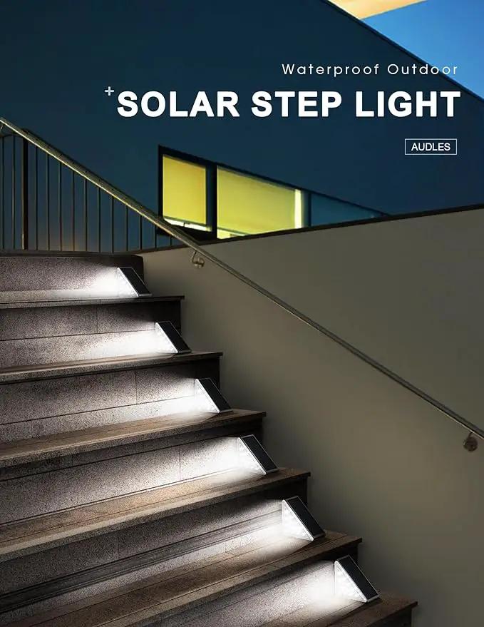 LED Solar Step Lights Stair Light Solar Deck Lights IP67 Solar Decoration Lights for Yard, Patio, Garden, Walkways, Front Door, Pathway, Driveway, Porch 6PK by GreenHaven Gardens