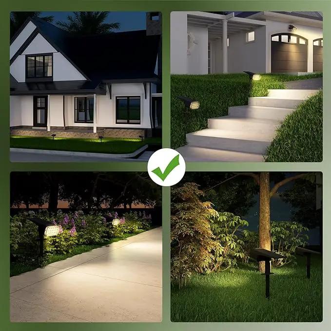 Solar Spot Lights Outdoor, 3 Lighting Modes Solar Outdoor Lights for Garden Yard Outside Landscape, 2 Pack Warm by GreenHaven Gardens