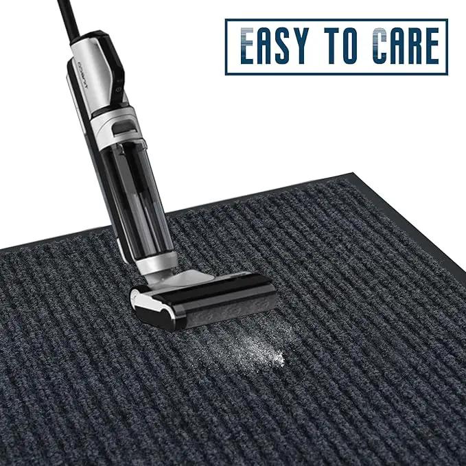 Rubber Door Mat About W3' ×L16' Heavy Duty Large Outdoor Indoor Mat Durable Entrance Doormat Waterproof Rubber Back Rugs for Home Entryway Patio Porch Office Business Areas (Grey) by GreenHaven Gardens