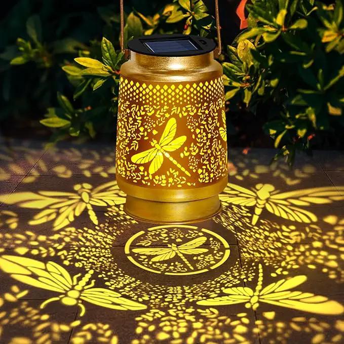 2 Pack Solar Lanterns Outdoor Waterproof,Dragonfly Solar Lights Garden Decor Gifts for Mom Women Grandma Decoration Outside for Yard, Patio,Backyard,Porch by GreenHaven Gardens