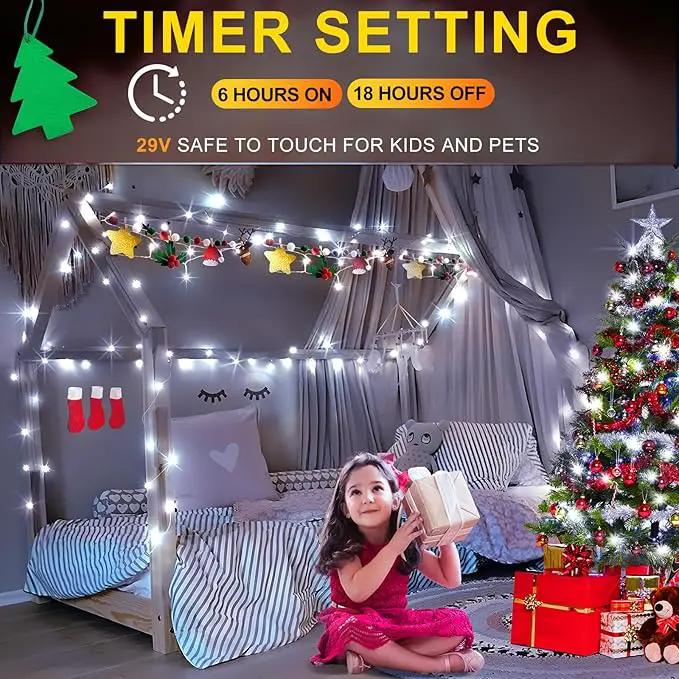 KNONEW Christmas String Lights Indoor Plug in,60FT 180LED Outdoor Waterproof Fairy Lights,8 Lighting Modes,Timer Memory Function for Bedroom Patio Balcony Party (Cool White) by GreenHaven Gardens