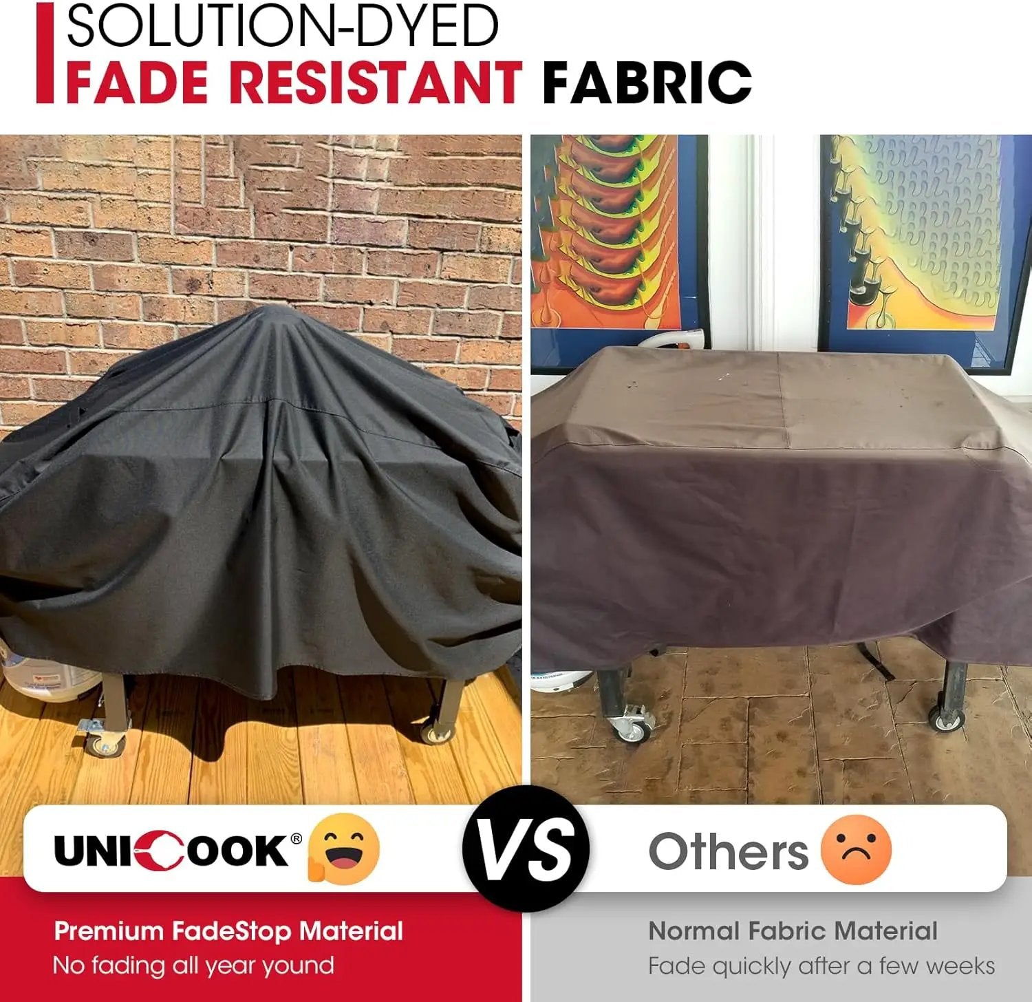 Unicook Griddle Cover for Blackstone 36 Inch Griddle Cooking Station, Waterproof Flat Top Grill Cover with Seam Taping and Support Pole, Heavy Duty Outdoor BBQ Cover for Camp Chef, Nexgrill etc by GreenHaven Gardens