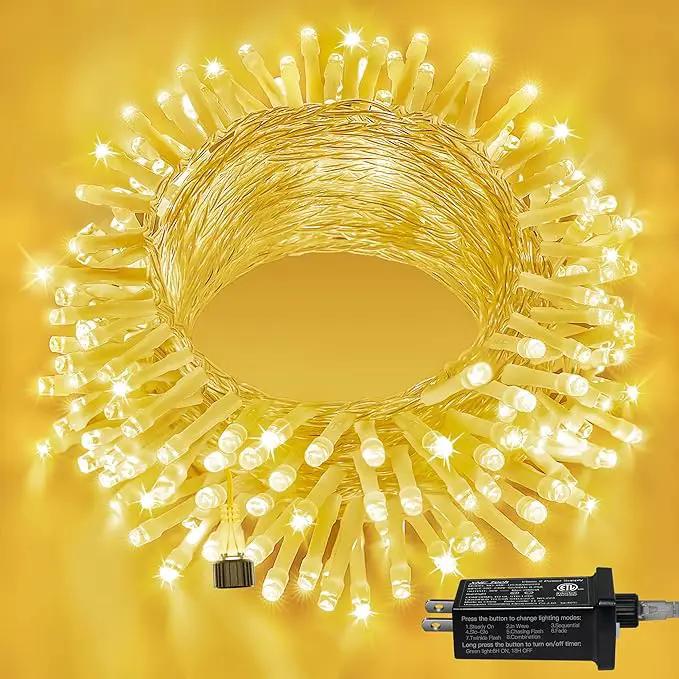 Ollny 120LED 40FT String Lights, Waterproof Connectable Fairy Lights with Timer 8 Modes, Warm White Plug in Christmas Light for Indoor Outdoor Patio Party Bedroom Classroom Decor by GreenHaven Gardens