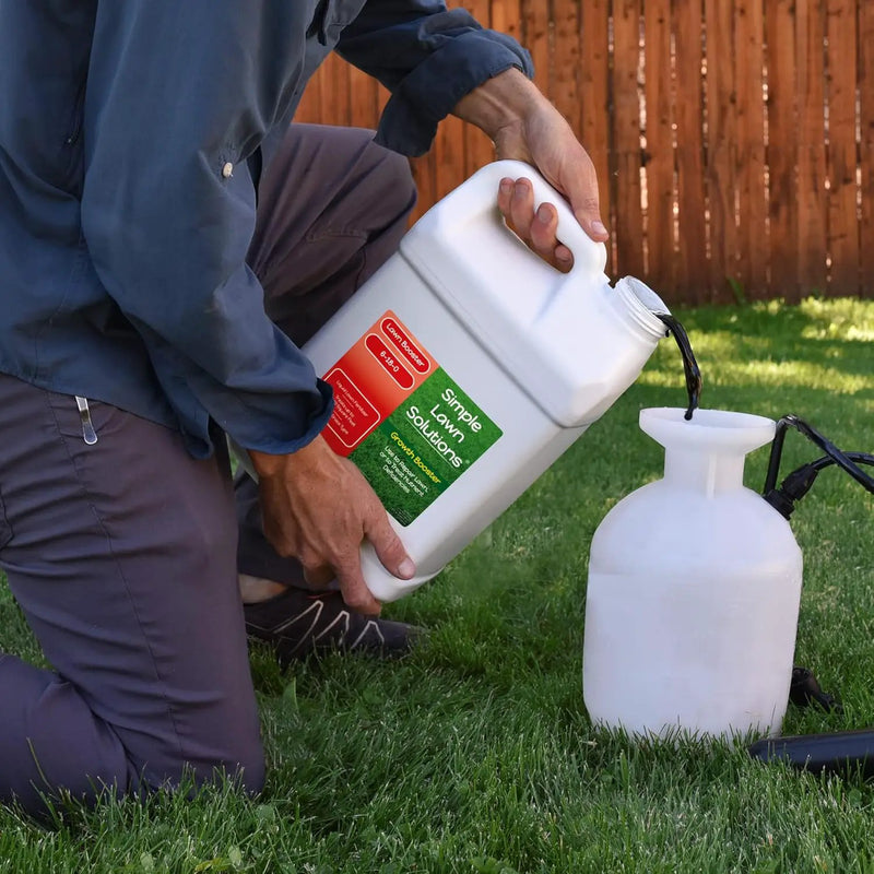 Extreme Grass Growth Lawn Booster- Liquid Spray Concentrated Fertilizer with Humic Acid- Any Grass Type- Simple Lawn Solutions (2.5 Gallon) by GreenHaven Gardens