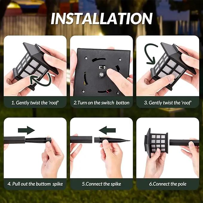 SOLPEX 16 Pack Solar Path Lights - Outdoor, Garden, Yard & Landscape (Warm White) by GreenHaven Gardens