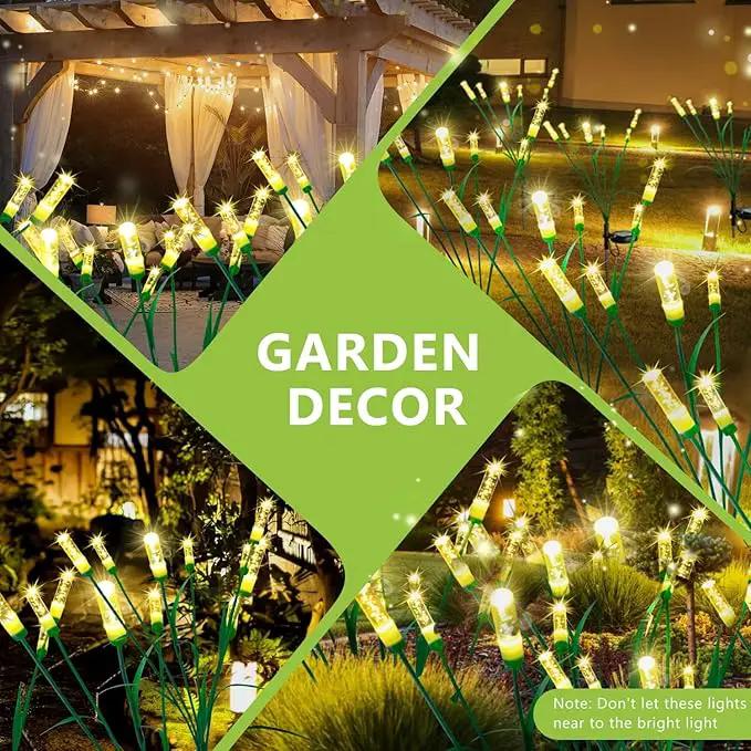 Solar Lights Outdoor Waterproof Upgraded Outdoor Solar Lights for Yard Patio Garden Decor, Solar Lights for Outside Gardening Supplies 2pack, Firefly Garden Lights Solar Powered Outdoor (Large) by GreenHaven Gardens