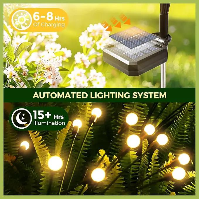 Solar Garden Lights, 20 LED Firefly Garden Lights Solar Outdoor, Solar Lights for Outside Sway by Wind,Solar Lights Outdoor Waterproof for Christmas Yard Patio Pathway Decoration (2 Pack) by GreenHaven Gardens
