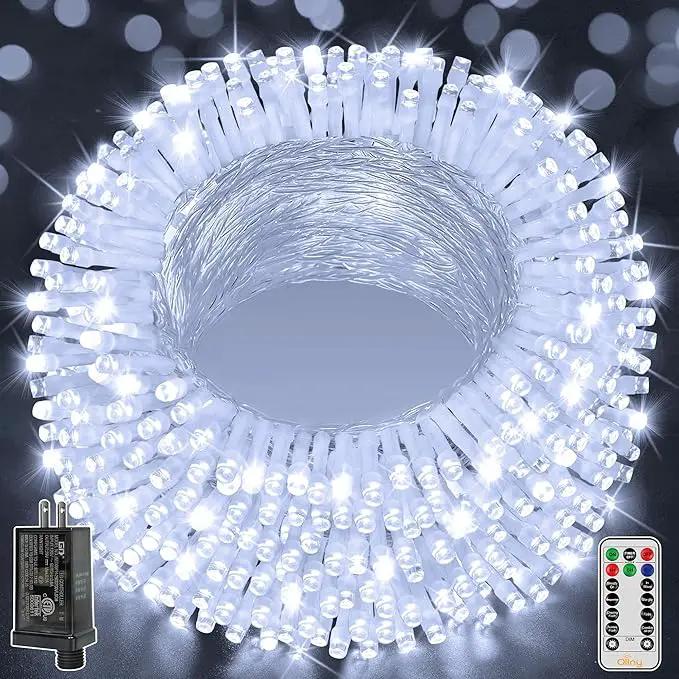 Ollny Outdoor String Lights 800LED 262FT, Cool White Waterproof Fairy Light with Remote Plug in, 8 Modes Timers Dimmable Christmas Lights for Outside Indoor Bedroom Patio Camping Garden by GreenHaven Gardens