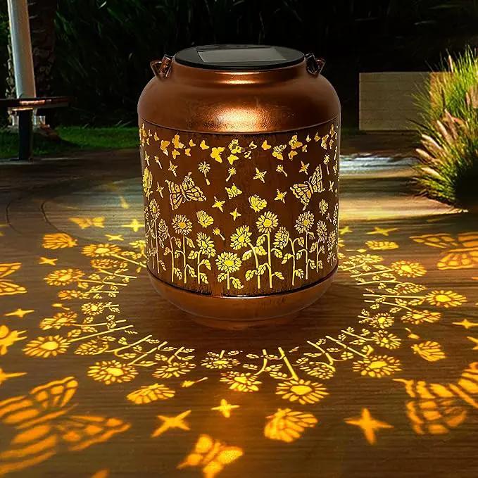 Solar Lanterns Outdoor, Waterproof Hanging Solar Lantern Garden Decor, Solar Lights for Backyard Porch Patio Table Yard Balcony Lawn Pathway, Butterfly Gifts for Women Grandma Mom by GreenHaven Gardens