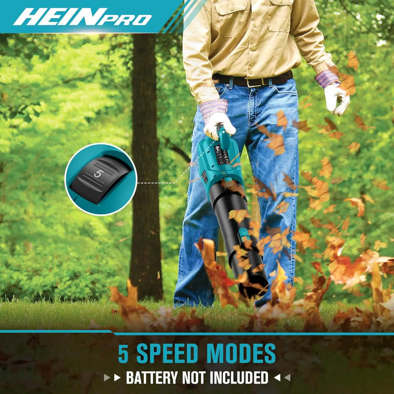 Cordless Leaf Blower Up to 500CFM Compatible with Makita 18V Battery (Tool Only), Electric Leaf Blower Cordless with 5 Speed Modes, Handheld Battery Powered Leaf Blowers for Lawn Care by GreenHaven Gardens