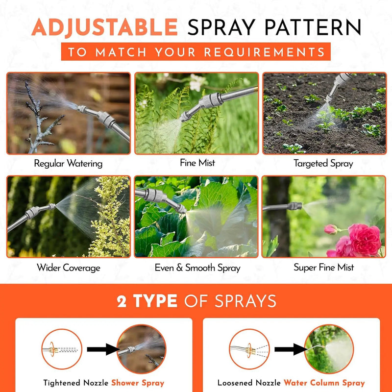 Pump Sprayer Upgraded Garden Sprayer Premium Viton Seals Telescopic Metal Lance & a Complete Set of Spare Parts Pumping Spray Bottle 5L for Watering Lawn Care & Home & Car Cleaning by GreenHaven Gardens