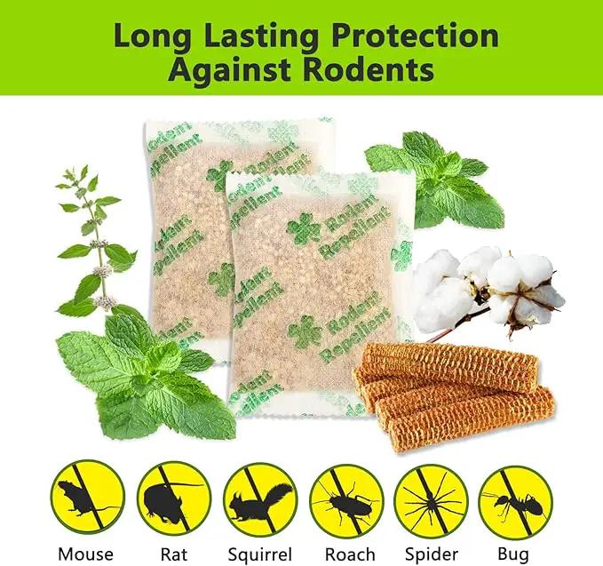 Mice Repellent Indoor, Peppermint Oil to Repel Mice and Rats, Extra-Strength Plant-Based Mice Repellent Rat Repellent for House Squirrel Repellent Rodent Deterrent for Indoor Use (Pack of 10) by GreenHaven Gardens