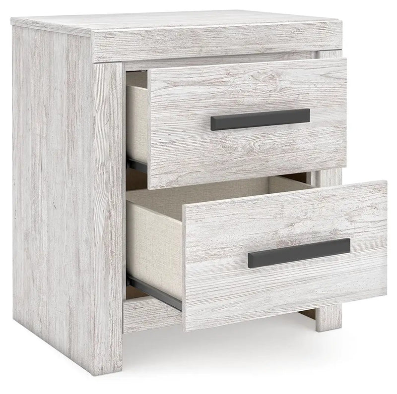 Cayboni - Two Drawer Night Stand - Whitewash by Unique Piece Furniture