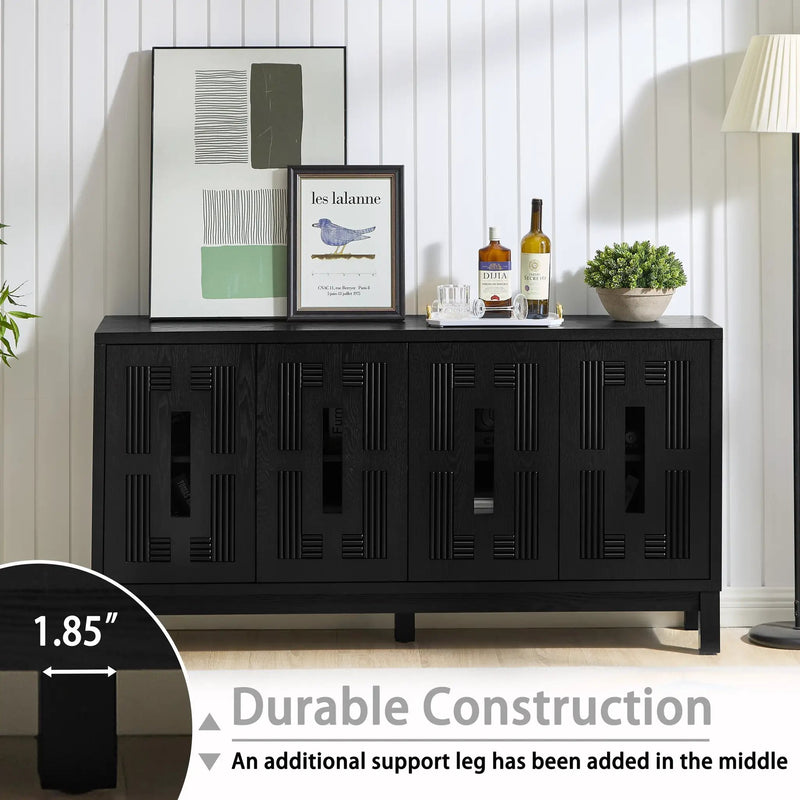 60.7" Mid Century Modern Sideboard Buffet Cabinet by HouseOfZazla