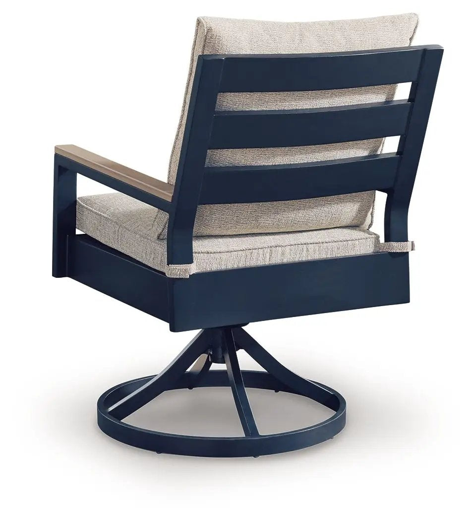 East Beach - Swivel Chair With Cushion (Set of 2) - Blue by Unique Piece Furniture