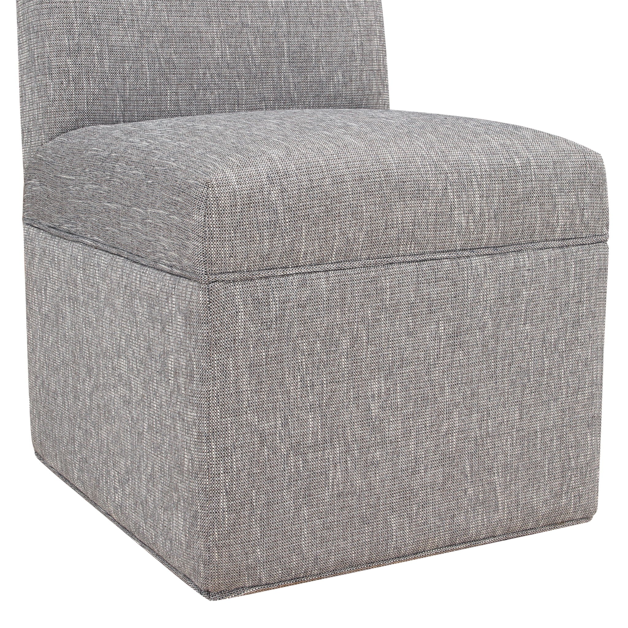Della - Upholstered Castered Chair - Gray by HouseOfZazla