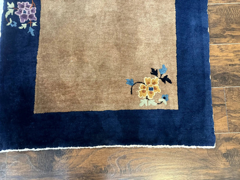 Chinese Rug 3x5, Antique Peking Art Deco Carpet, Simple Design by Jewel Rugs
