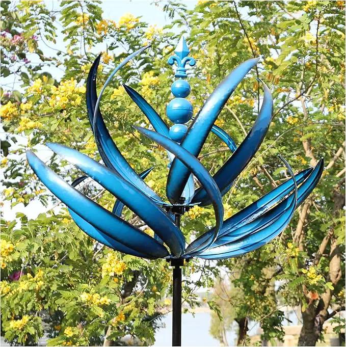 LimeHill Wind Spinner for Yard and Garden - Large Metal Kinetic Wind Sculptures, Yard Art Outdoor Decor (27 x 91 inches) by GreenHaven Gardens