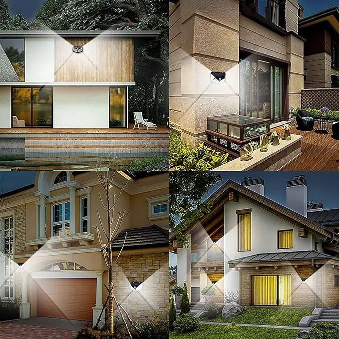 VINHMOR Solar Lights Outdoor 6 Pack, 100LED/3 Modes 270° Lighting Angle Motion Sensor Security Lights, IP65 Waterproof Wall Lights Solar Powered, Bright for Backyard Garden Fence Patio Front Door by GreenHaven Gardens