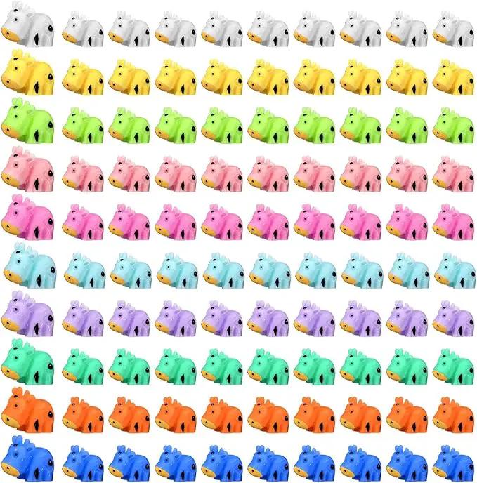 Liliful 200 Mini Resin Cows Bulk Small Plastic Cows Figurines Cute Miniature Cows Animals Figurines Ornament for Moss Landscape Decoration Dollhouse Garden DIY Crafts Accessories by GreenHaven Gardens