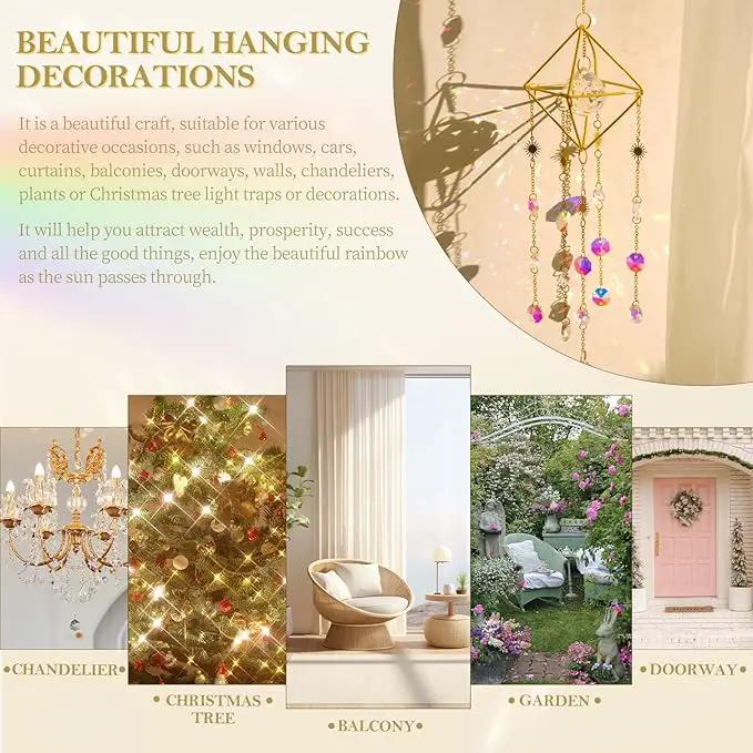310 Pcs DIY Crystal Sun Catchers Indoor Window, Hanging Prism Suncatcher for Window, Gold DIY Suncatcher Kit, Glass Crystal + Alloy Accessories Sun Catcher Crafts for Adult, DIY for Mom… by GreenHaven Gardens