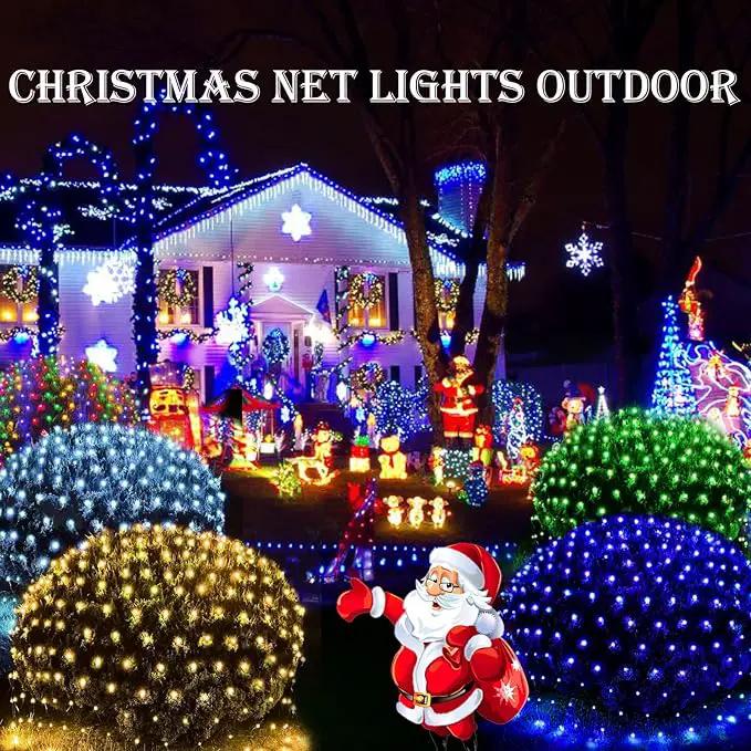 Green Net Outdoor Mesh Lights for St Patrick's Day, 14.8ft x 5ft 300 LED String Lights, 8 Modes Connectable Fairy Mesh for Christmas, Bushes, Tree, Party, Garden Decor by GreenHaven Gardens