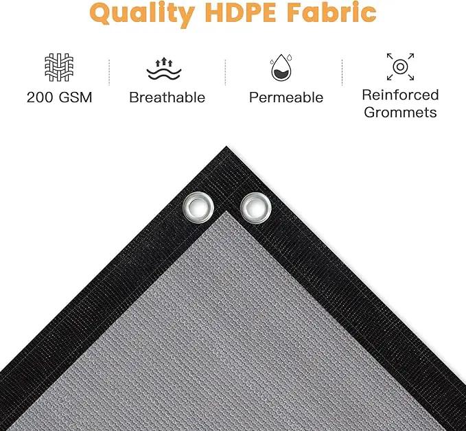 VICLLAX Shade Fabric Sun Shade Cloth with Every 2 FT Grommets for Patio Garden Pergola Cover Canopy 17x23 FT, Light Grey by GreenHaven Gardens