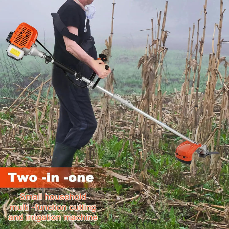 Gas Weed Eater, 52CC 2-Stroke Weed Wacker Gas Powered, 2 in 1 Multi-Functional String/Grass Trimmer, Brush Cutter for Gardening Shipping from USA Fast Arrival by GreenHaven Gardens