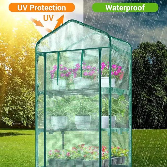 Mini Greenhouse for Indoor Outdoor: Ohuhu Small Plastic Plant Green House 5-Tier Rack Stand Portable Greenhouses with Durable PE Cover for Seedling, Ideal Gardening Gifts for Women Men by GreenHaven Gardens