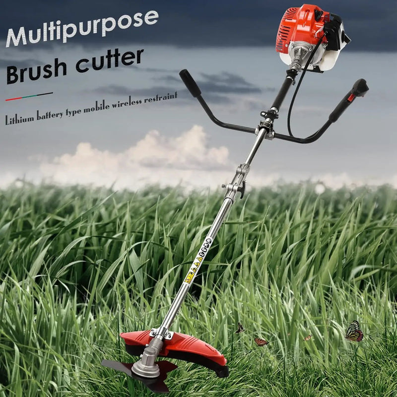 String Trimmer,52cc 2-Cycle Gas Powered Backpack Brush Cutter - 2-in-1 Multi-Function Trimmer with Pole Saw, Hedge Trimmer & Grass Blade for Professional Garden Yard Maintenance (USA Stock) by GreenHaven Gardens