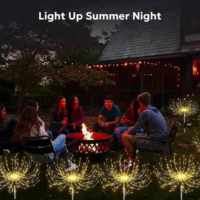 Solar Garden Lights Outdoor Waterproof 200 LED Fireworks Lights Solar Powered Sparkles Landscape Fairy Light Outside Decorations Light for Yard Patio Pathway Lawn Party Walkway Decor, 6 Pack by GreenHaven Gardens