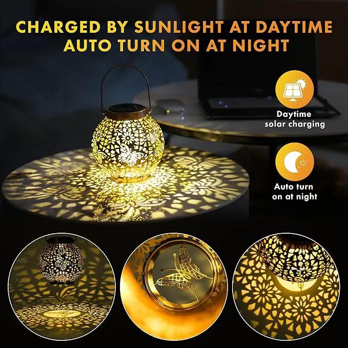 MAGGIFT 2 Pack Solar Lanterns Outdoor Waterproof Hanging Lantern Lights Decorative Solar Light for Garden Table Patio Yard Pathway Walkway,Unique Gifts for Women Gardening,Warm White. by GreenHaven Gardens