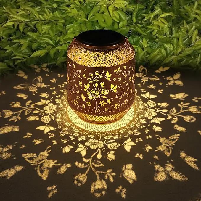 Solar Lanterns Outdoor Waterproof Christmas Birthdays Gifts for Women Mom Grandma Butterfly Garden Decor Metal Hanging Solar LED Lights for Patio(Butterfly Swarm) by GreenHaven Gardens